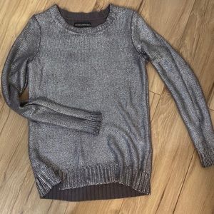Rock republic metallic silver sweater